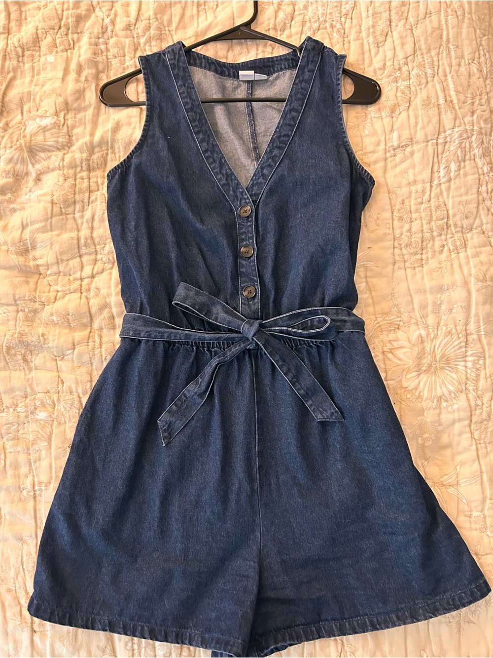Gap Denim Tie-Waist Romper